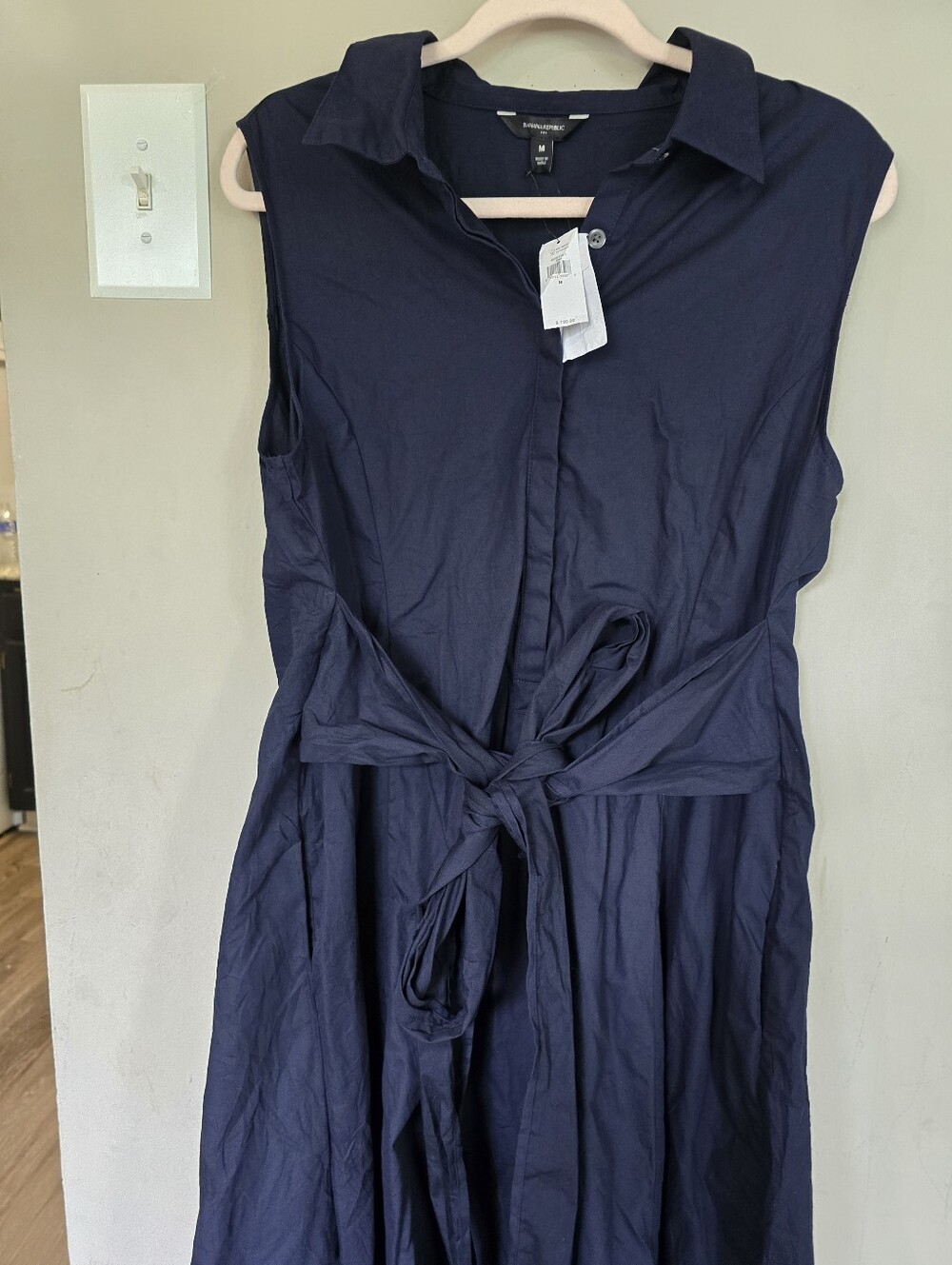 Banana Republic Navy Button-Front Shirt Dress - Picture 7 of 13